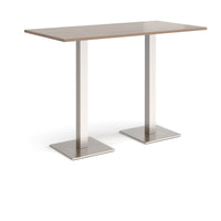 Brescia rectangular poseur table with square bases
