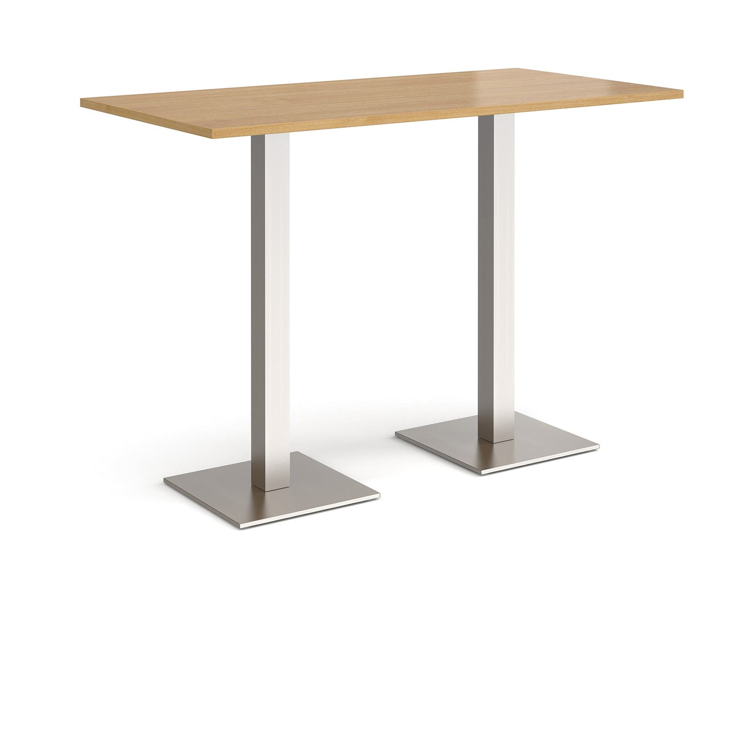 Brescia rectangular poseur table with square bases