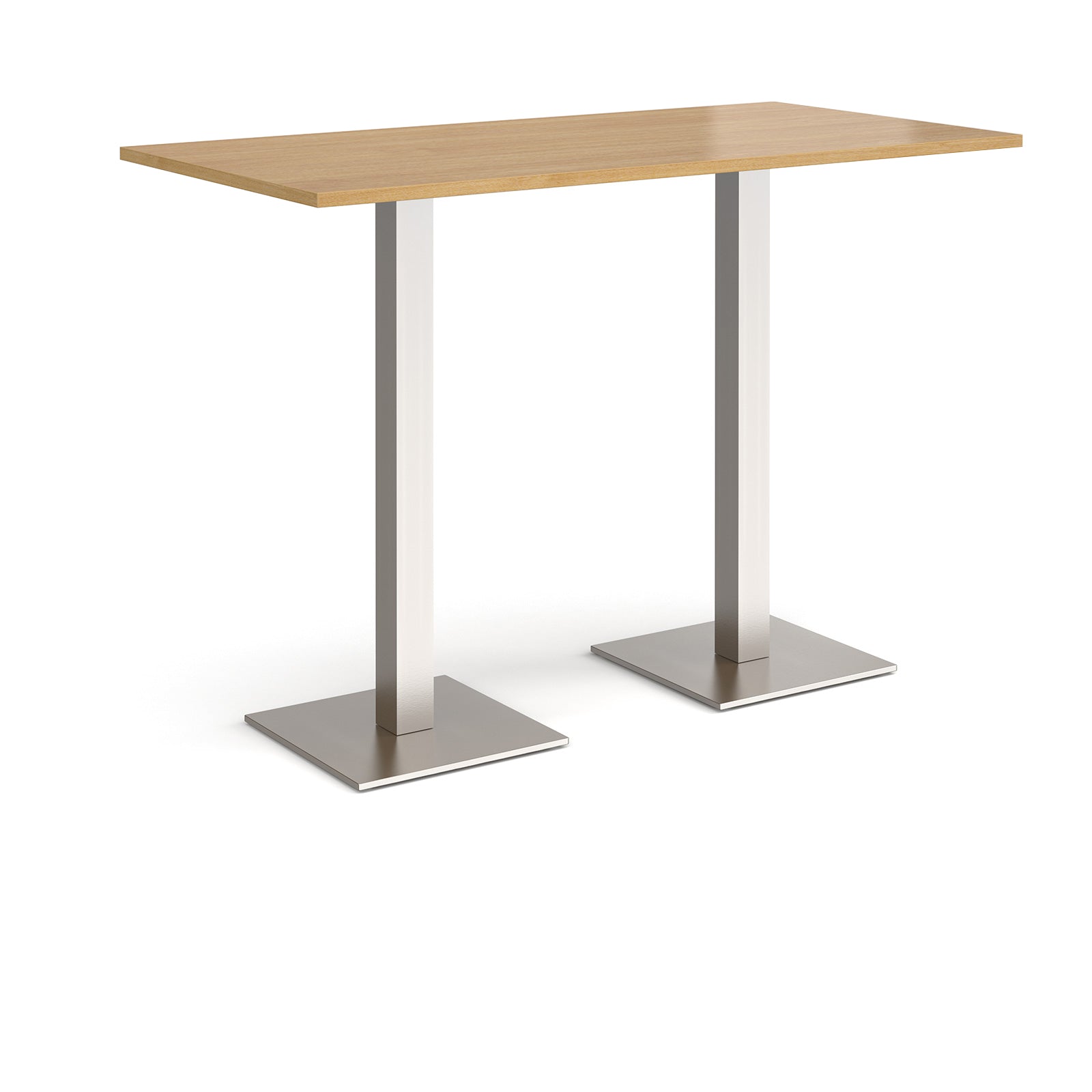 Brescia rectangular poseur table with square bases