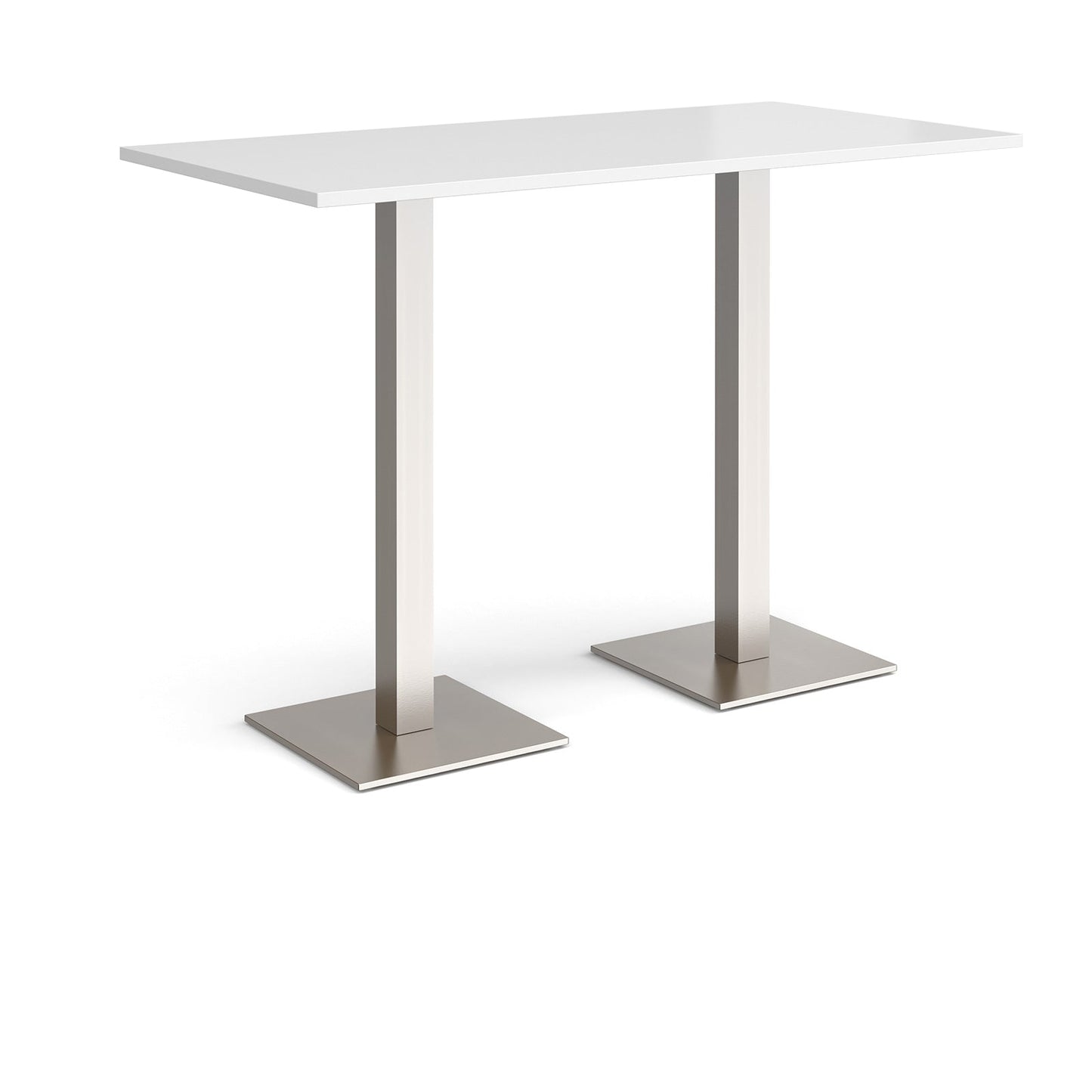 Brescia rectangular poseur table with square bases