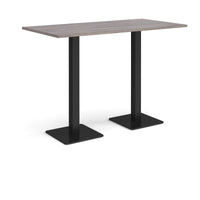 Brescia rectangular poseur table with square bases