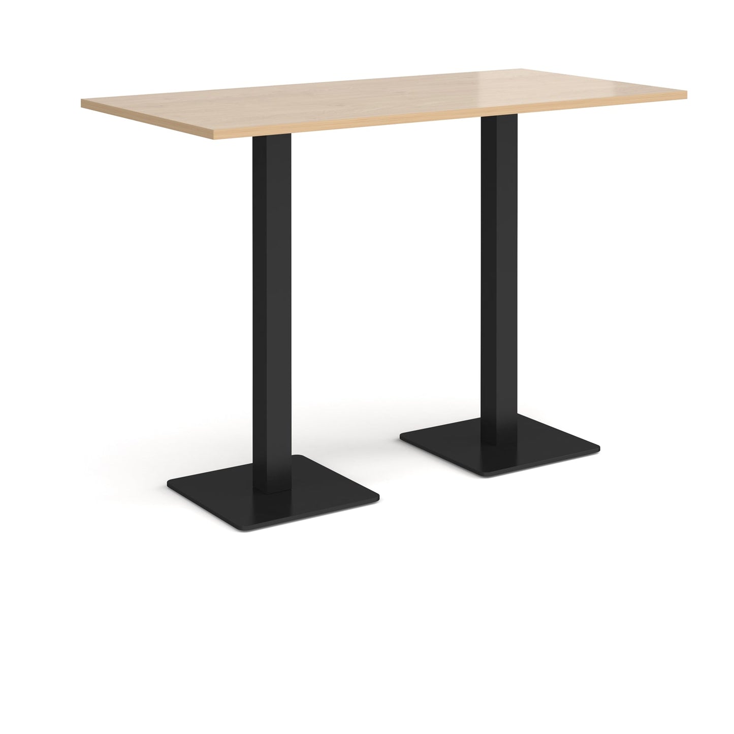 Brescia rectangular poseur table with square bases