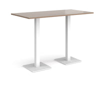 Brescia rectangular poseur table with square bases