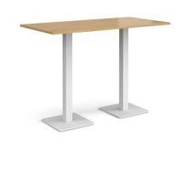 Brescia rectangular poseur table with square bases