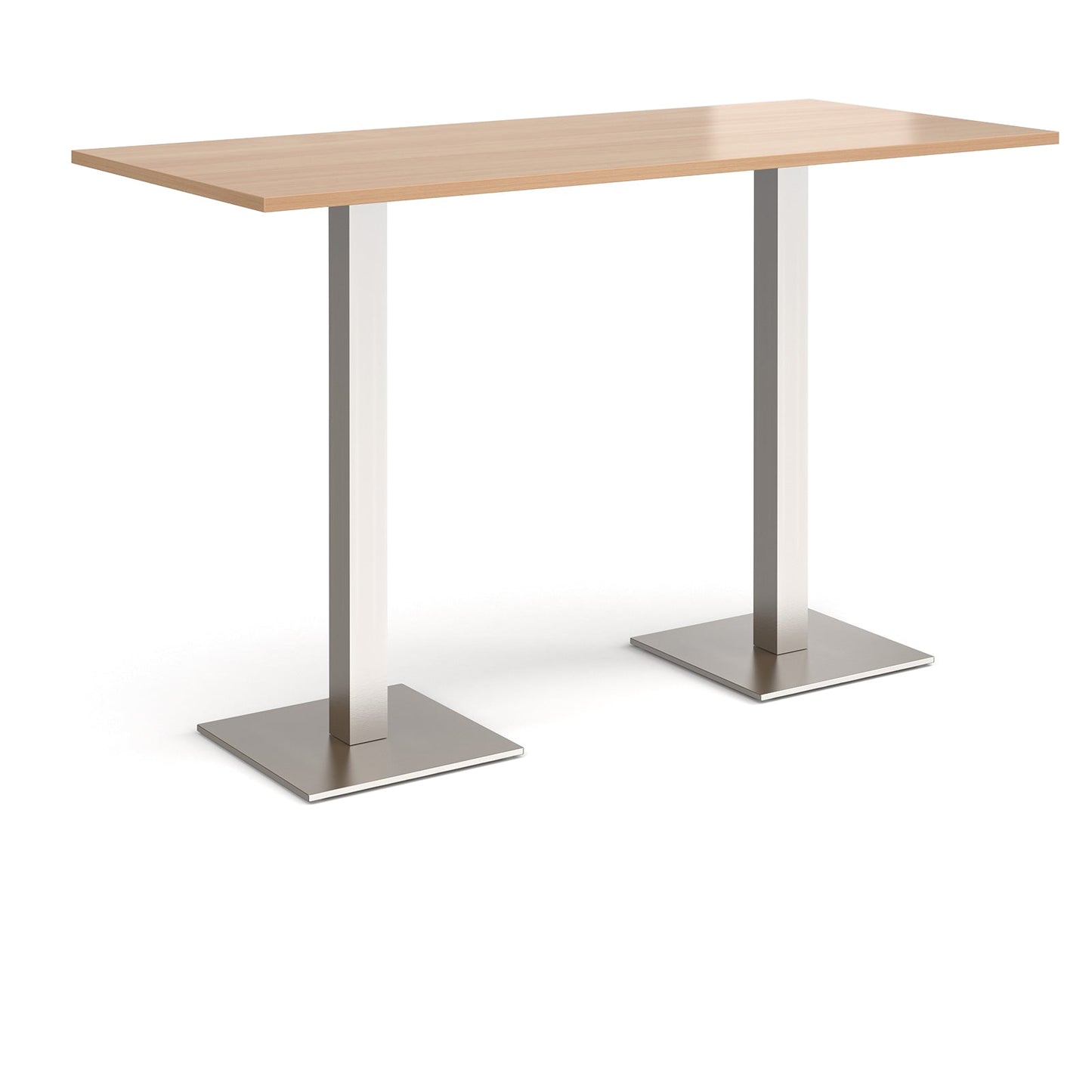 Brescia rectangular poseur table with square bases