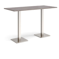 Brescia rectangular poseur table with square bases