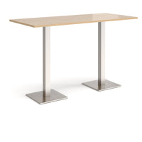 Brescia rectangular poseur table with square bases