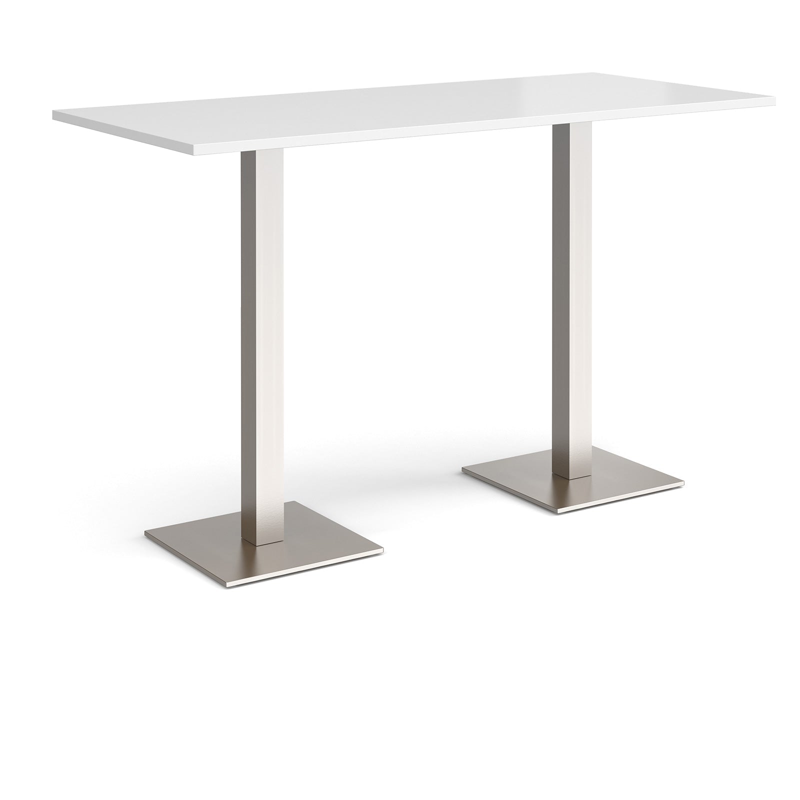 Brescia rectangular poseur table with square bases
