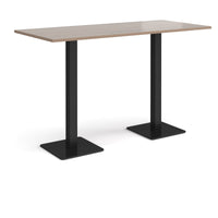 Brescia rectangular poseur table with square bases