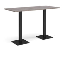 Brescia rectangular poseur table with square bases