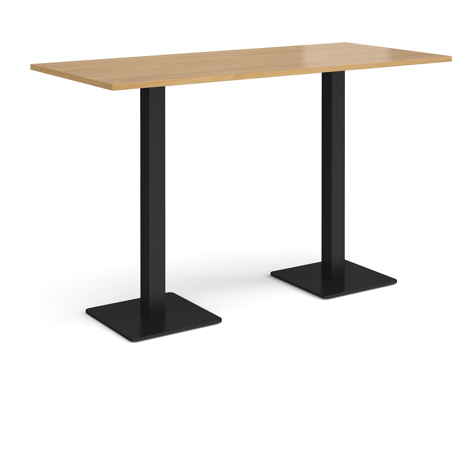 Brescia rectangular poseur table with square bases