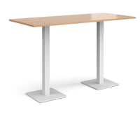 Brescia rectangular poseur table with square bases