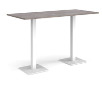 Brescia rectangular poseur table with square bases