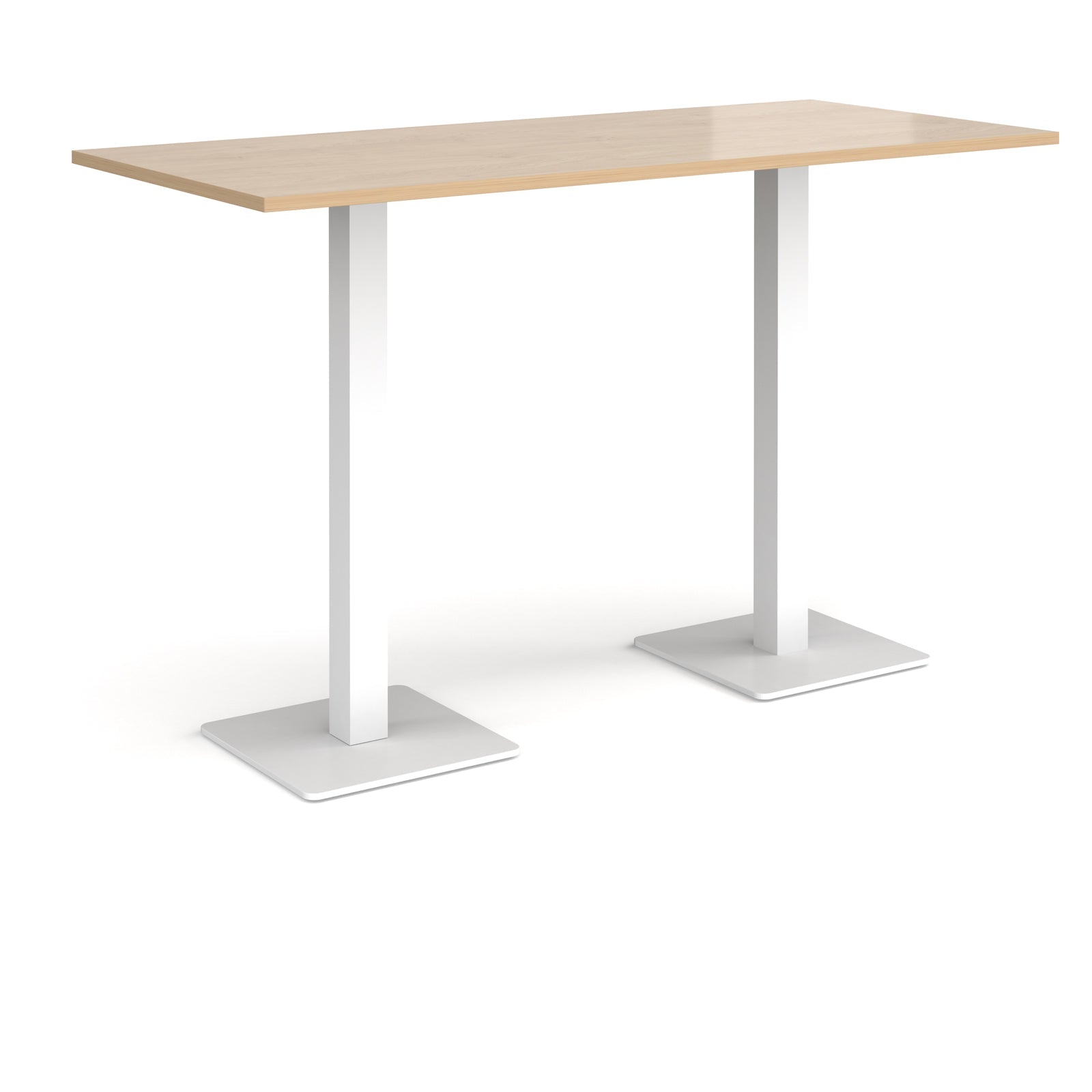 Brescia rectangular poseur table with square bases