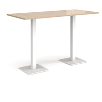 Brescia rectangular poseur table with square bases