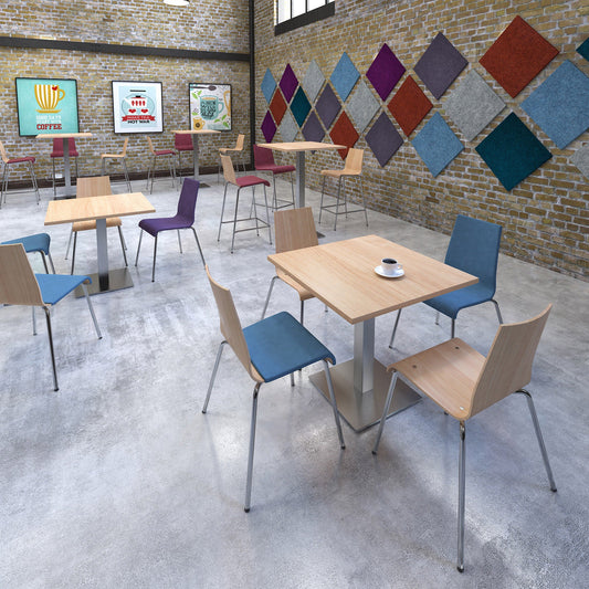 Brescia rectangular dining table with square bases