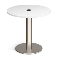 Monza circular dining table with power module