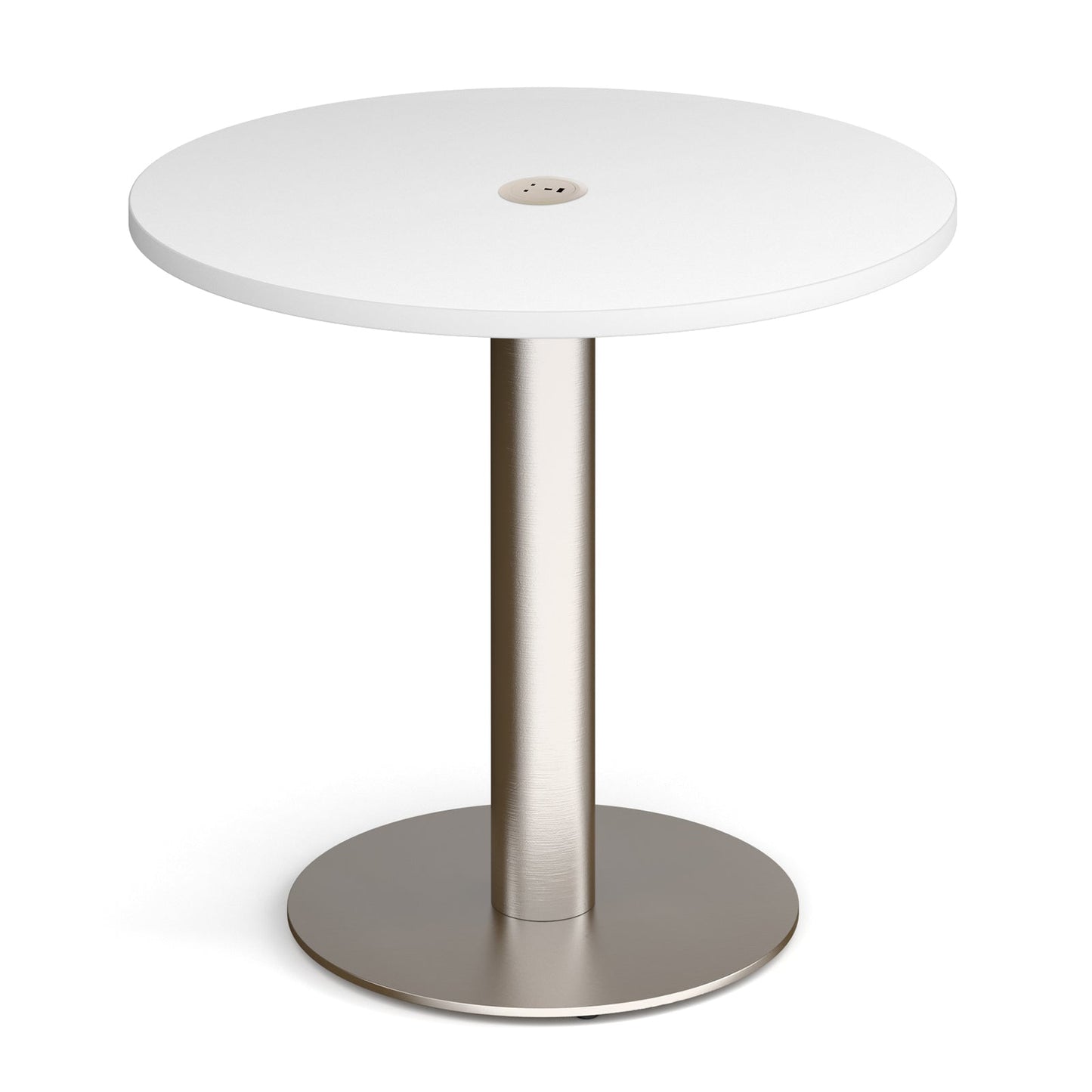 Monza circular dining table with power module