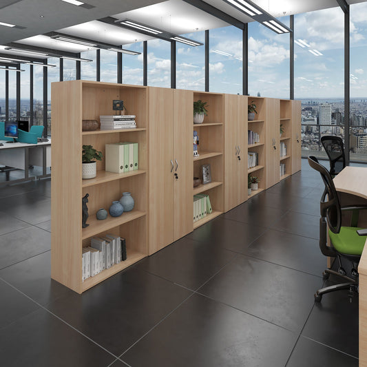 Contract bookcase with shelves