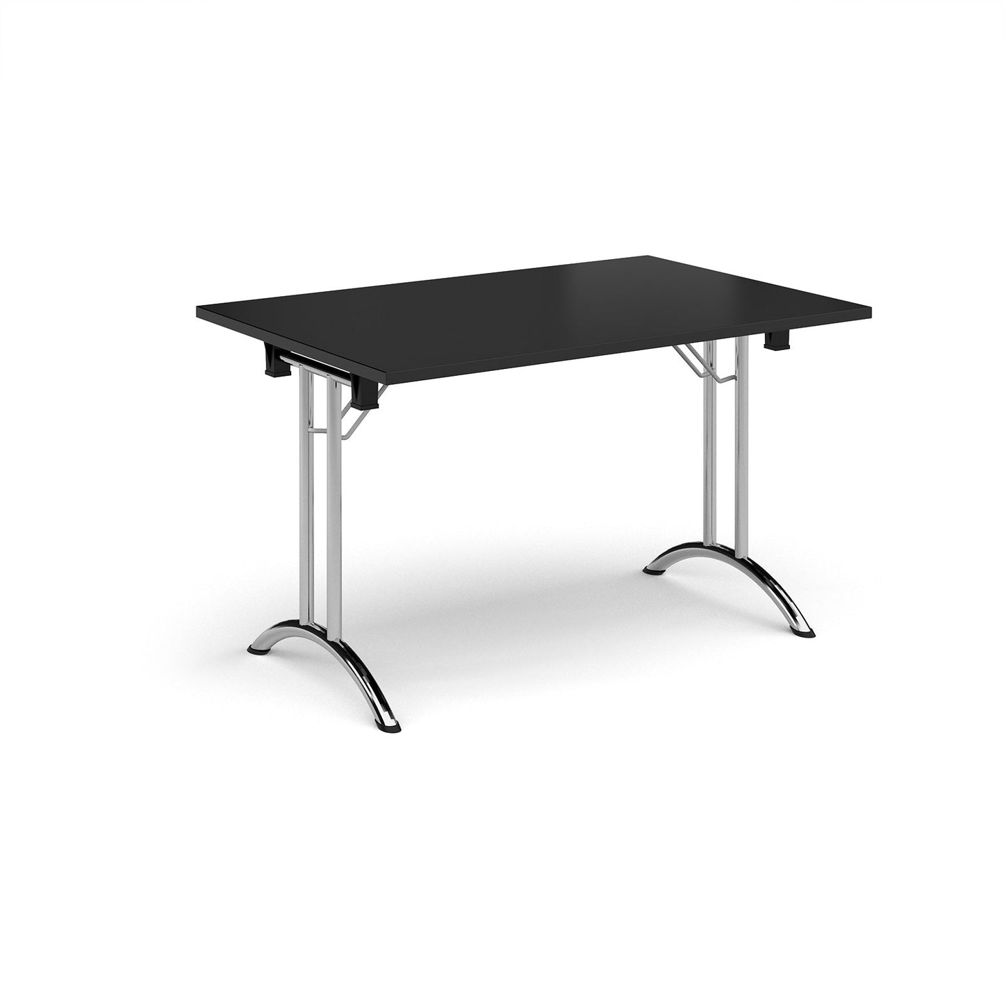 Rectangular folding leg table with curved feet