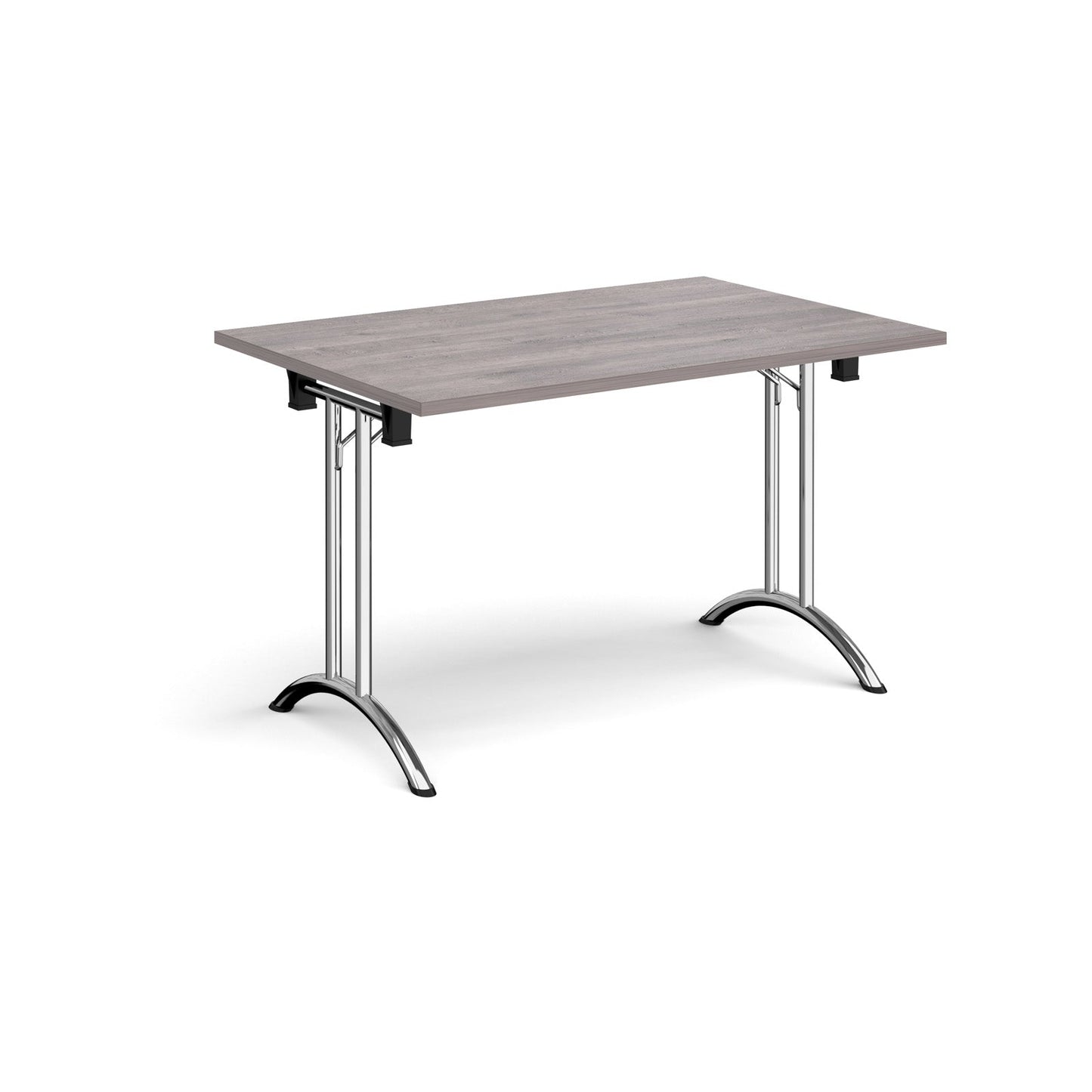 Rectangular folding leg table with curved feet