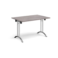 Rectangular folding leg table with curved feet