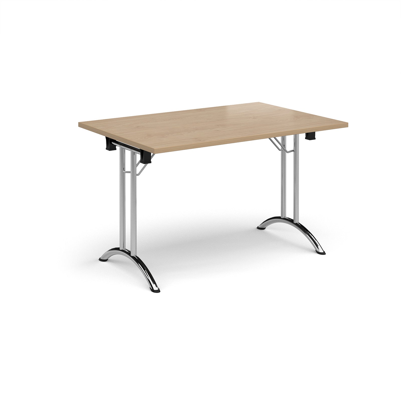 Rectangular folding leg table with curved feet