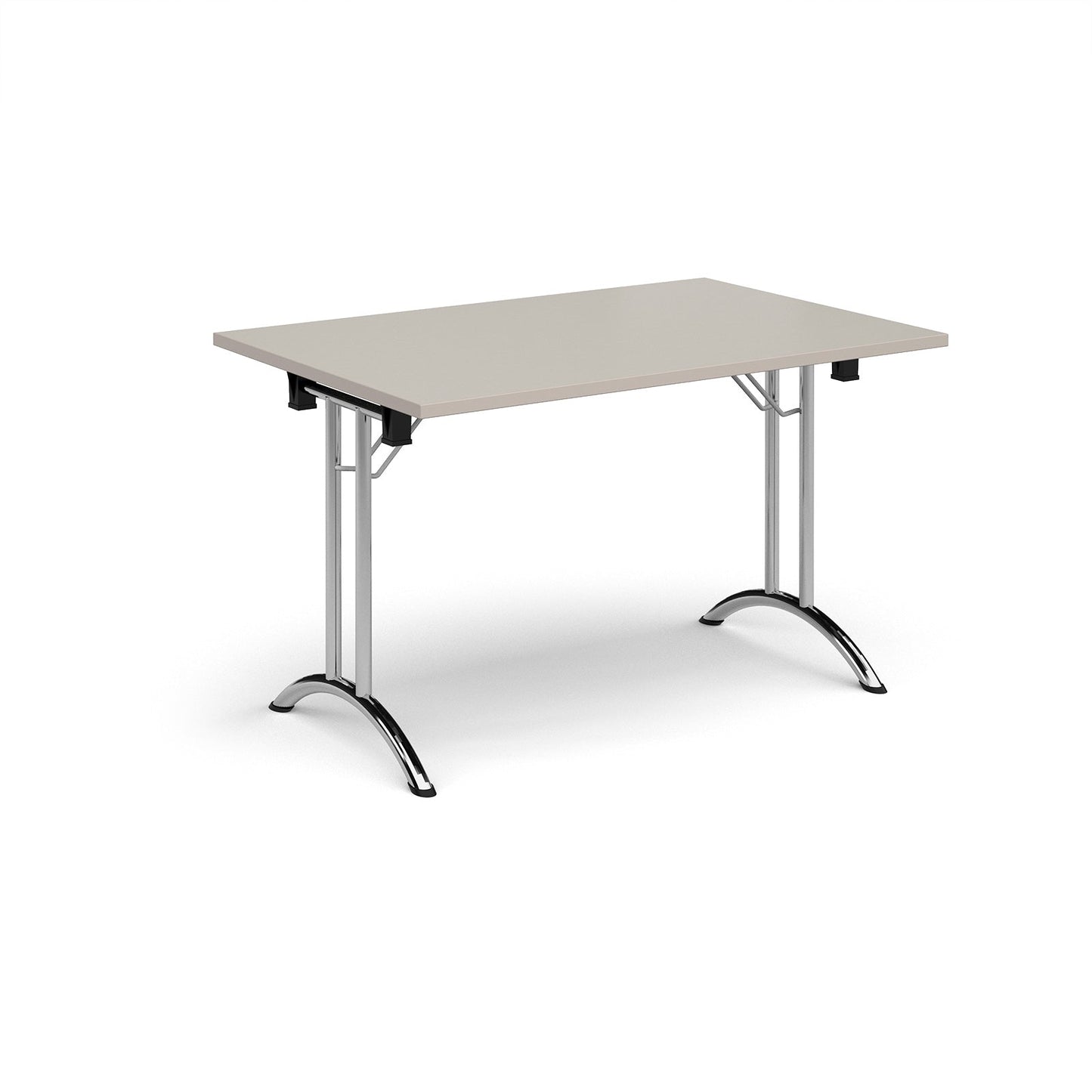 Rectangular folding leg table with curved feet