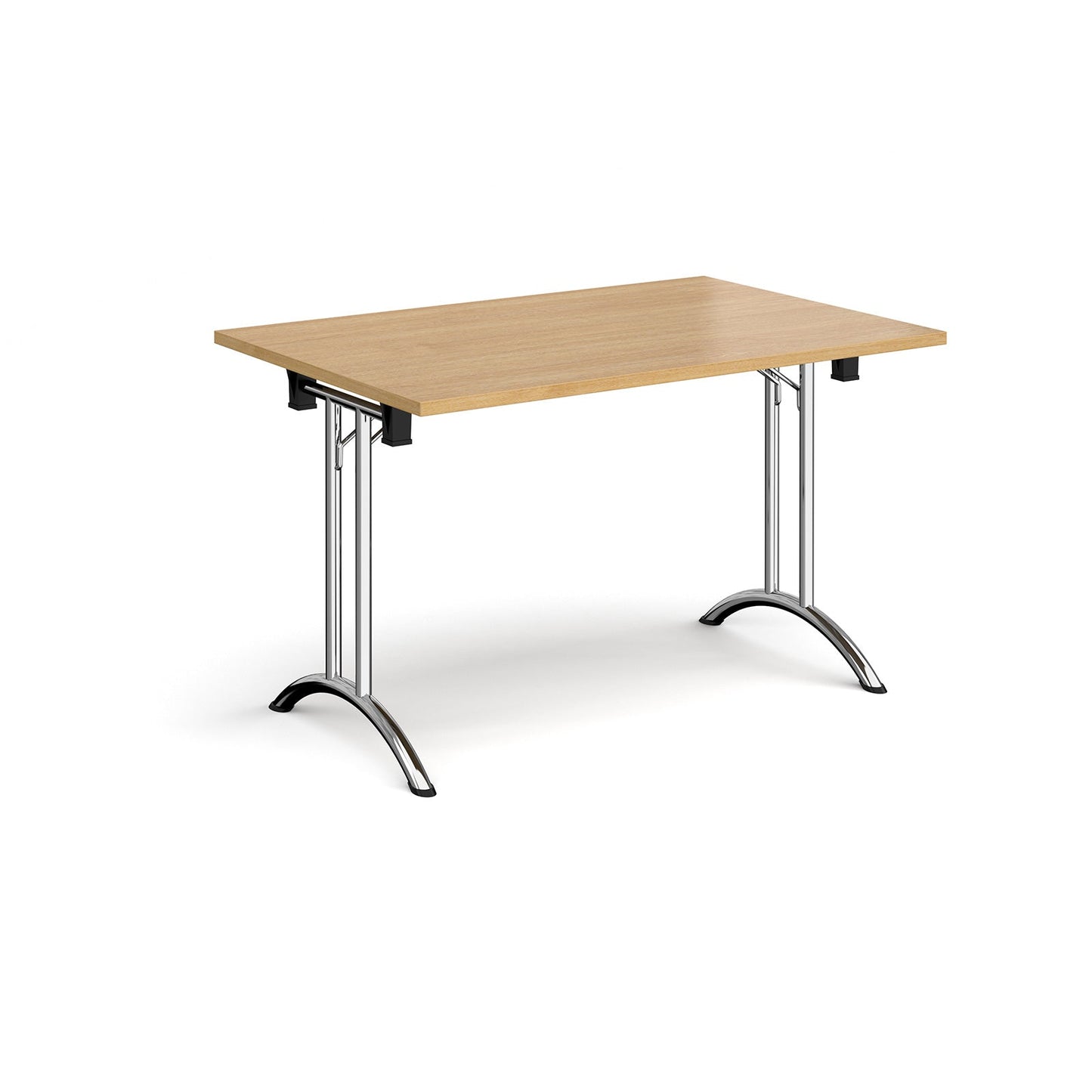 Rectangular folding leg table with curved feet