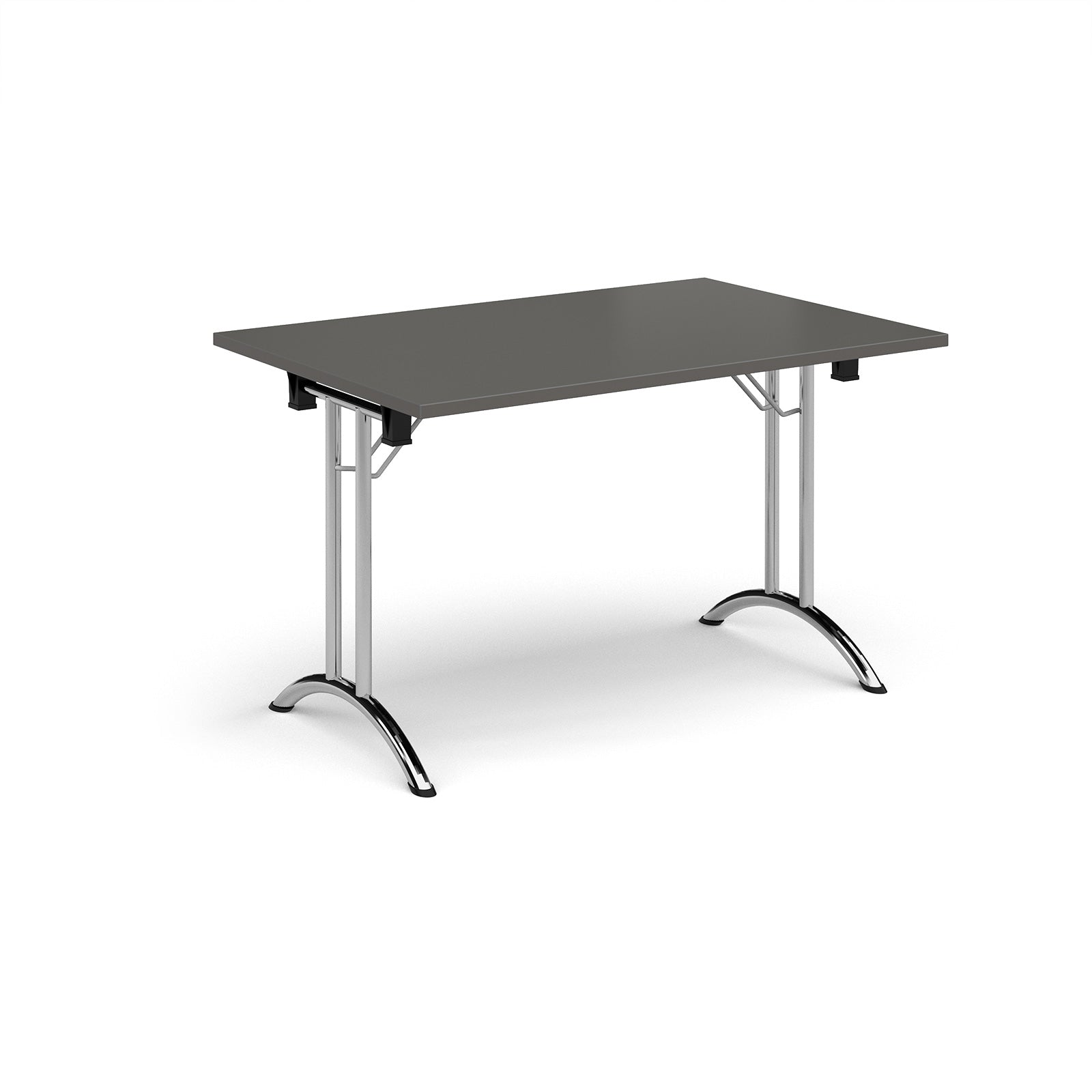 Rectangular folding leg table with curved feet