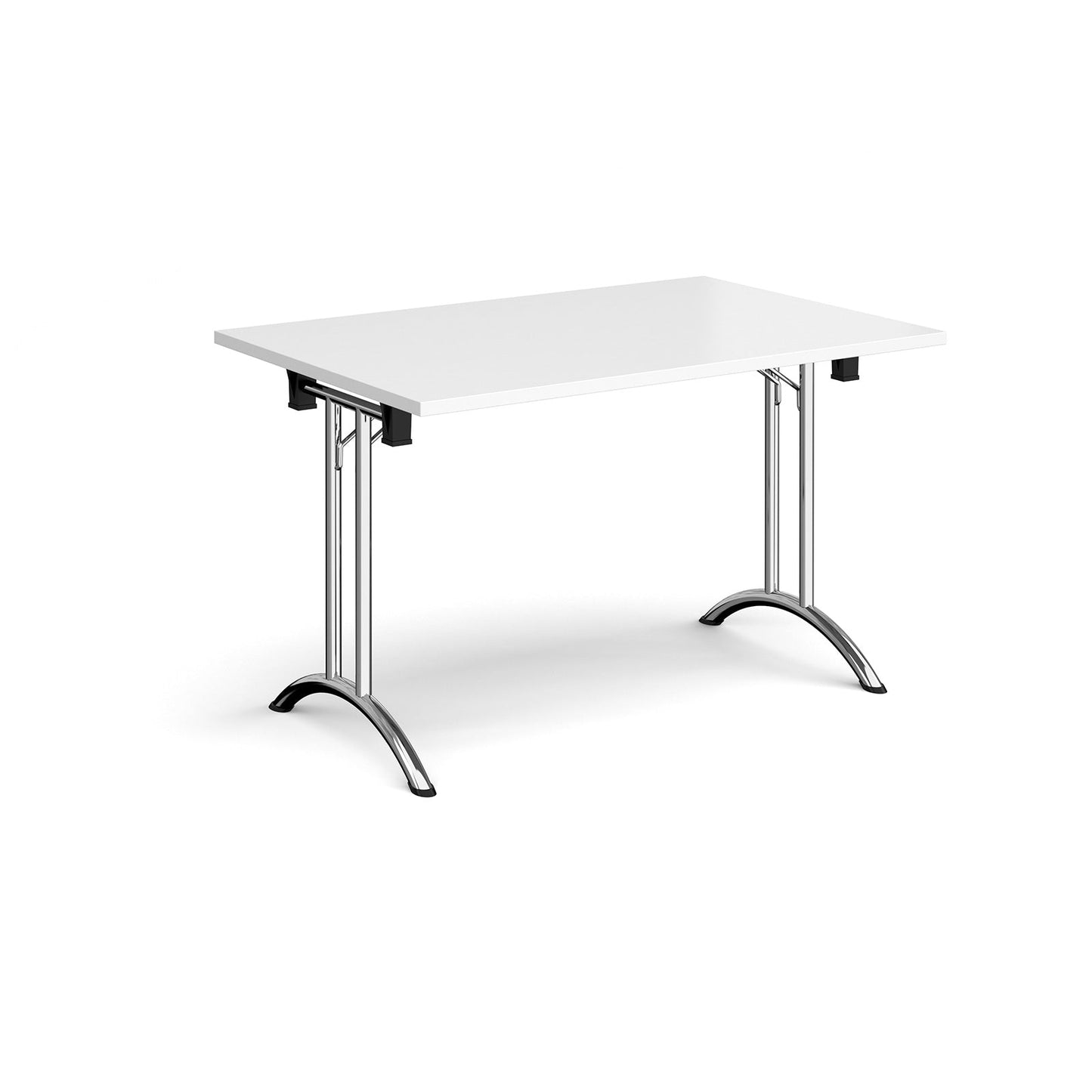 Rectangular folding leg table with curved feet