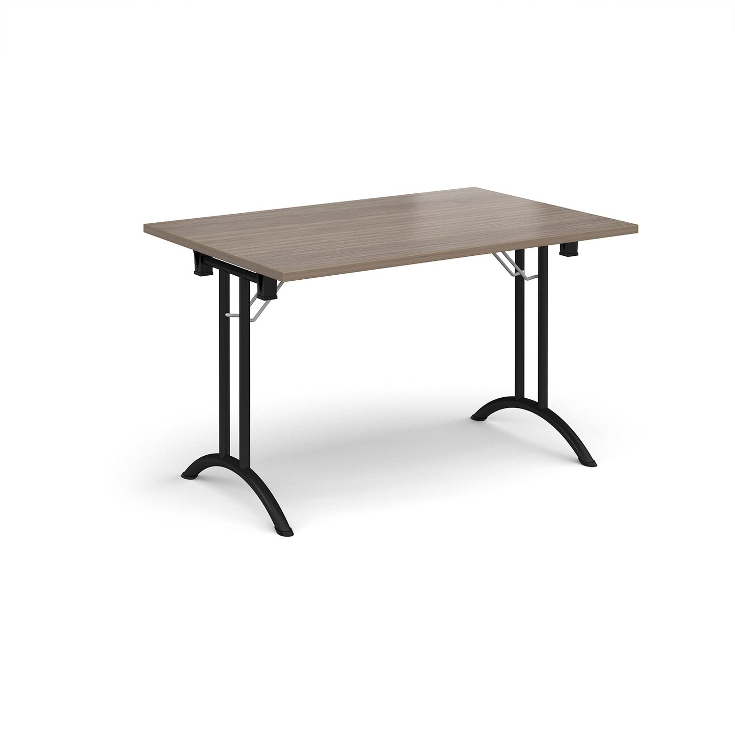 Rectangular folding leg table with curved feet