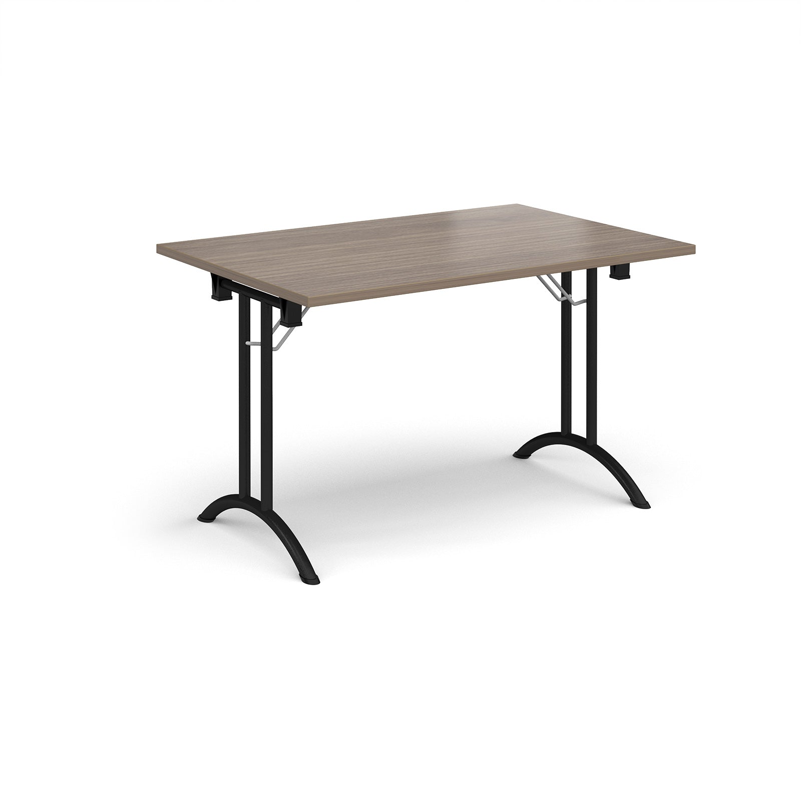 Rectangular folding leg table with curved feet