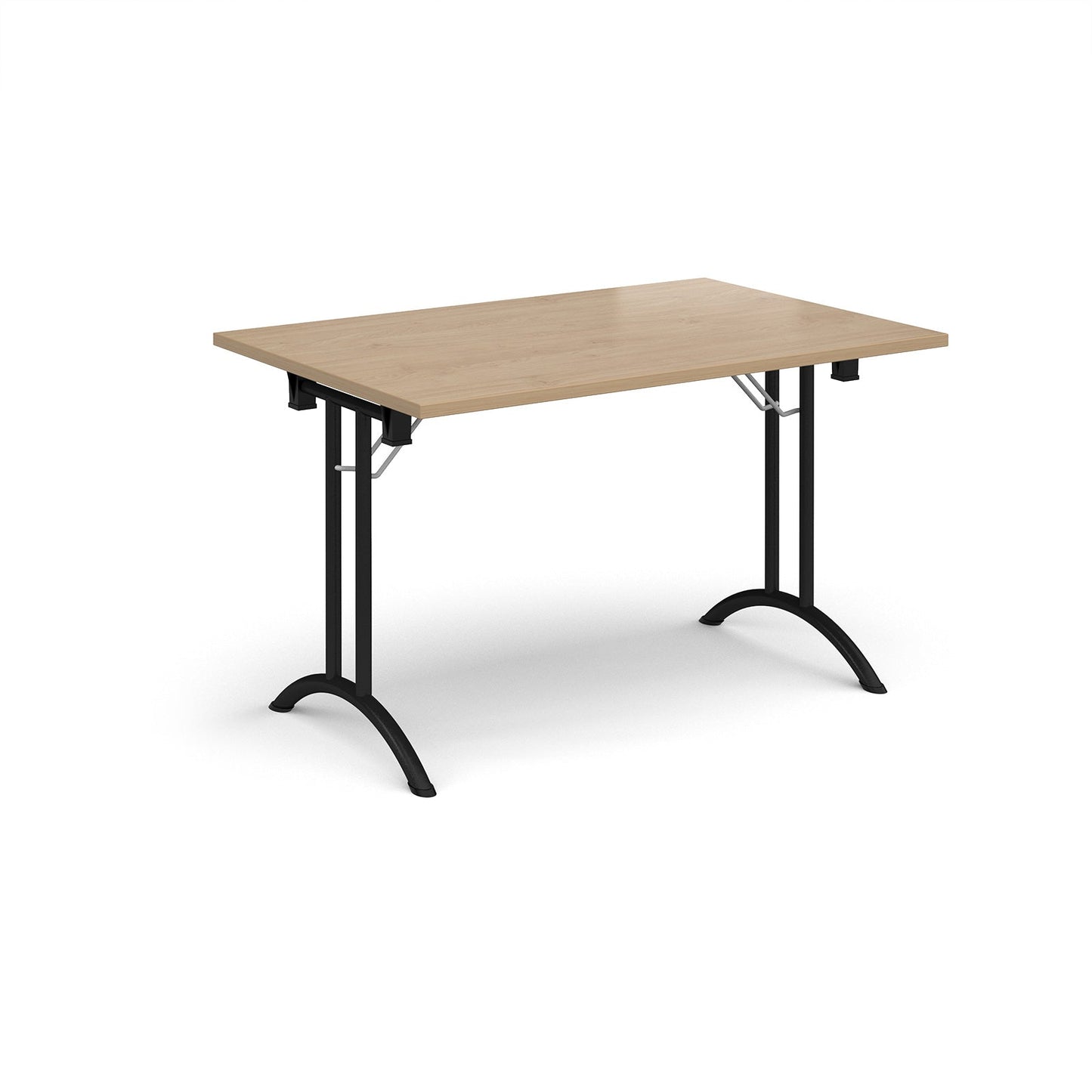 Rectangular folding leg table with curved feet