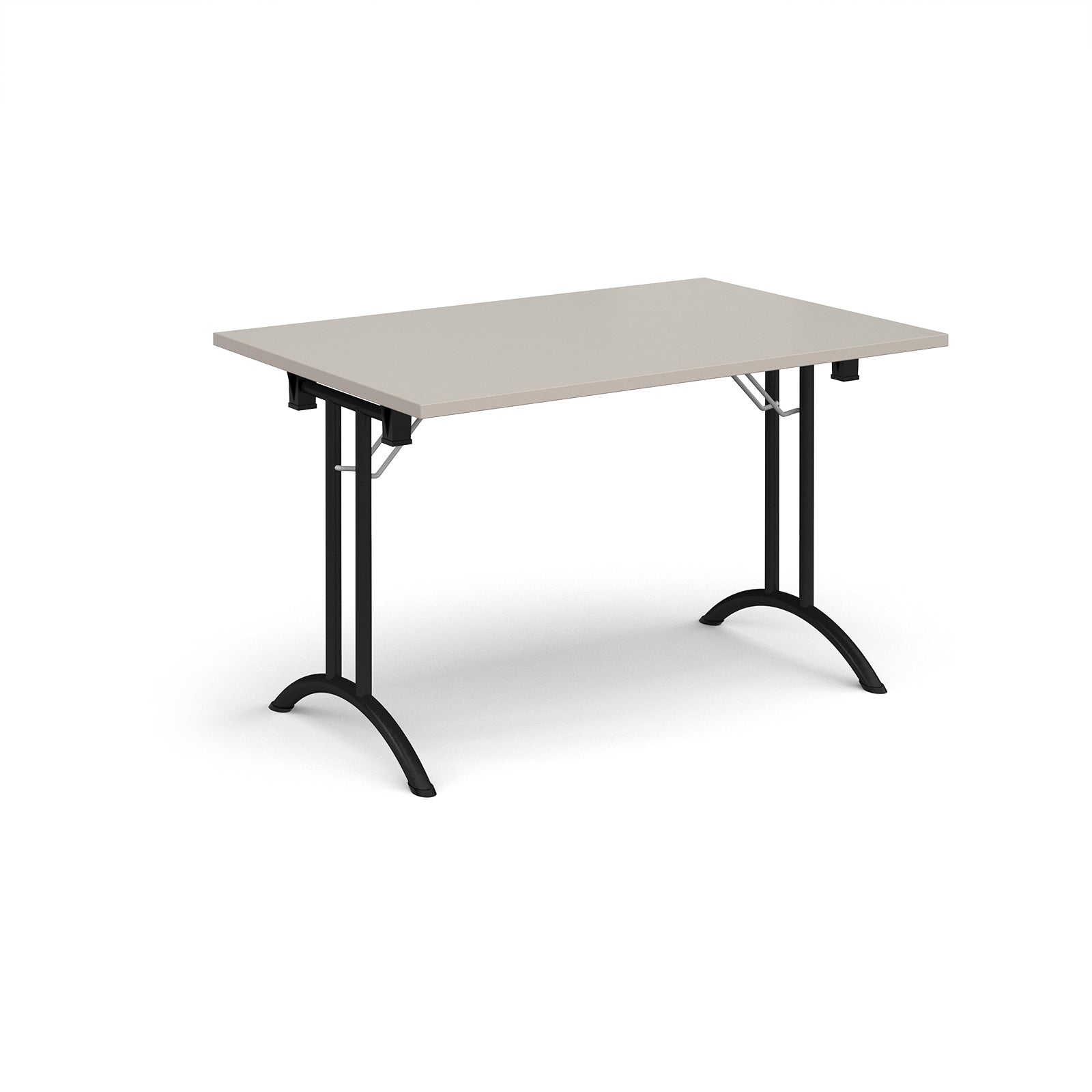 Rectangular folding leg table with curved feet