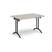 Rectangular folding leg table with curved feet