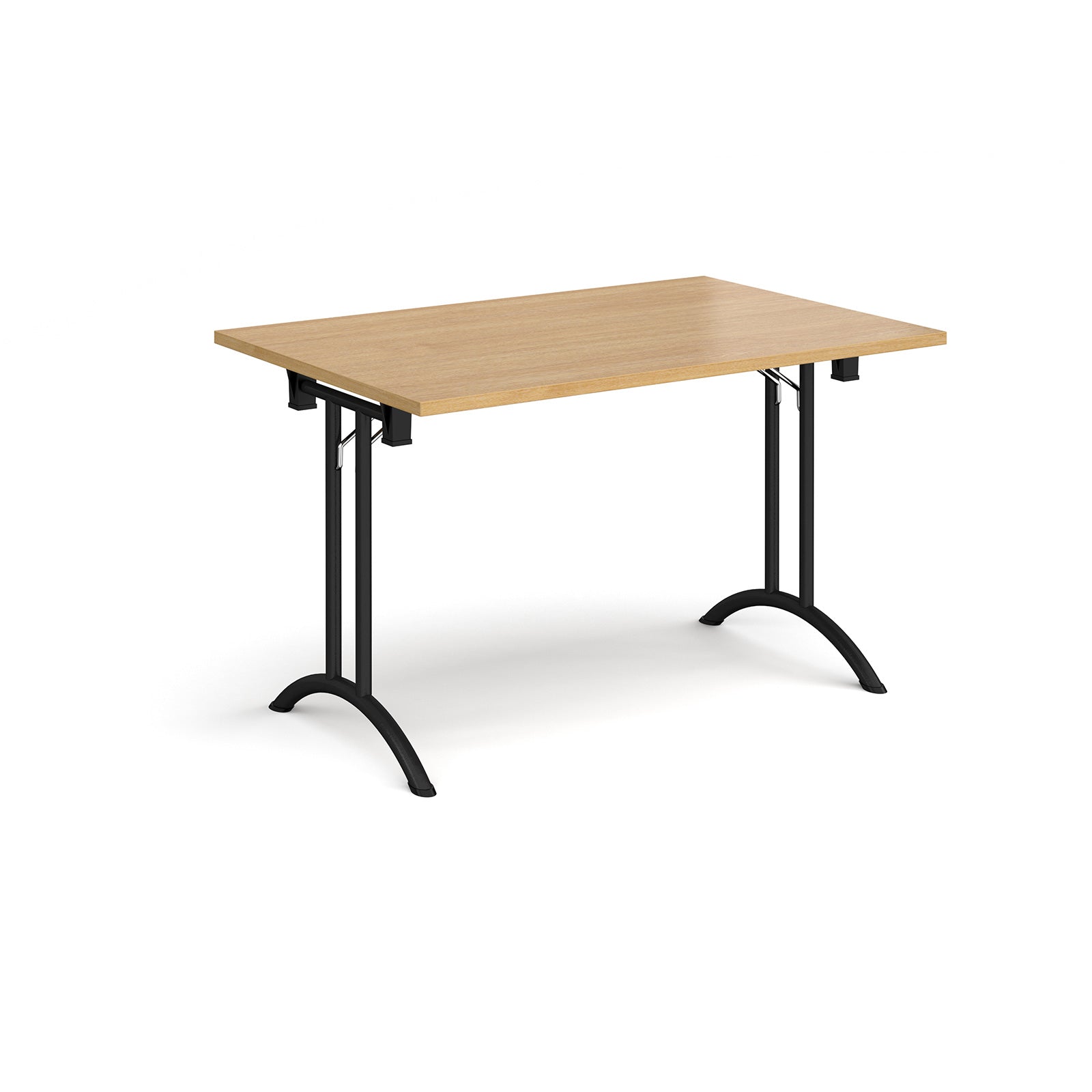 Rectangular folding leg table with curved feet
