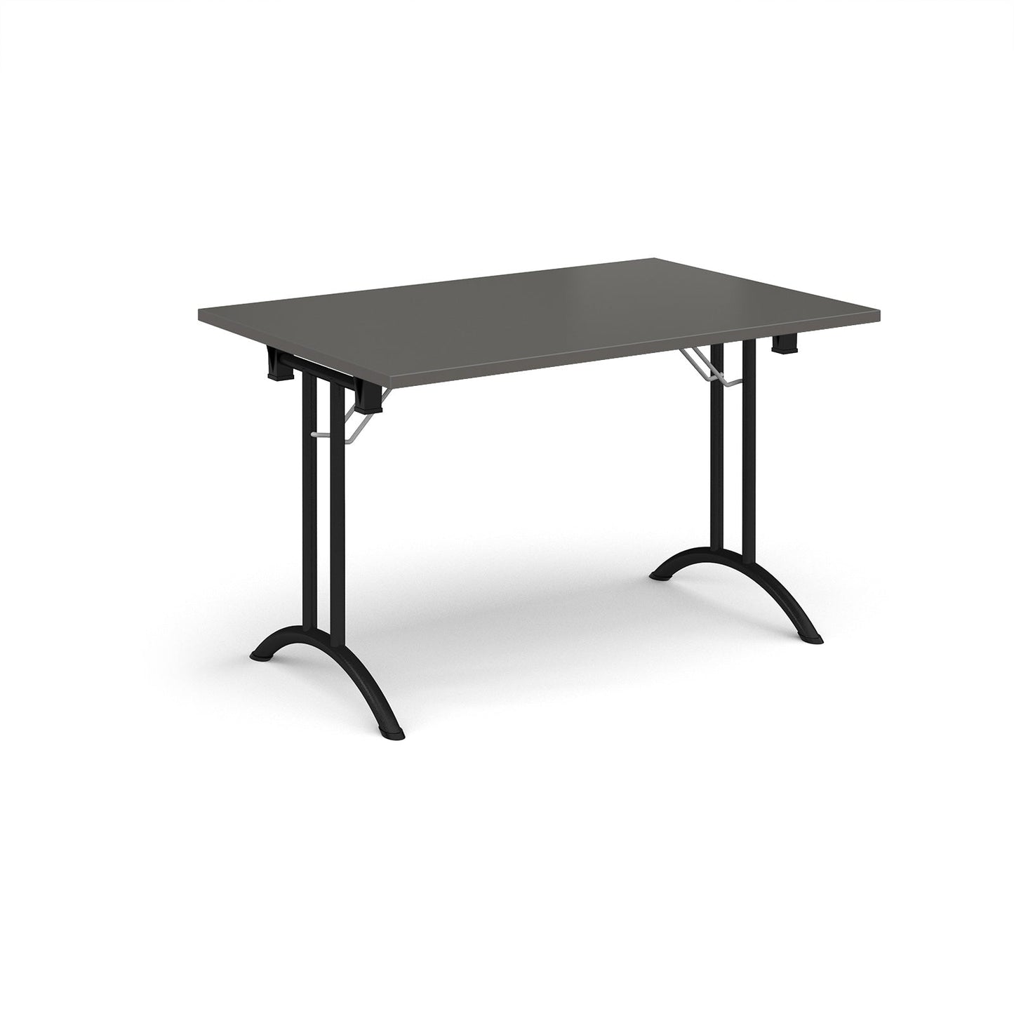 Rectangular folding leg table with curved feet