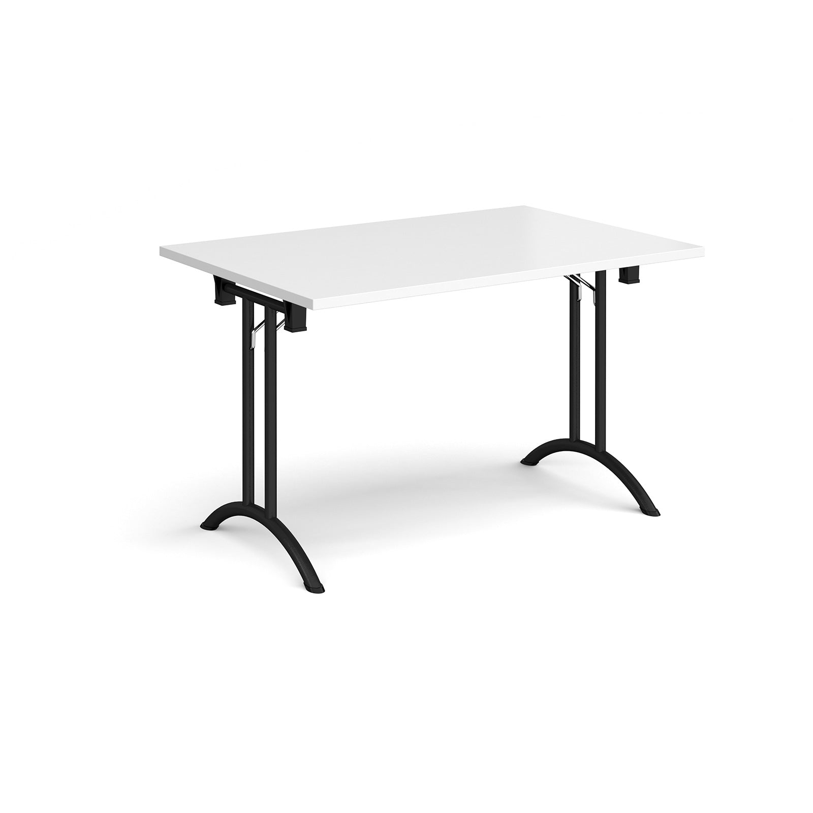 Rectangular folding leg table with curved feet