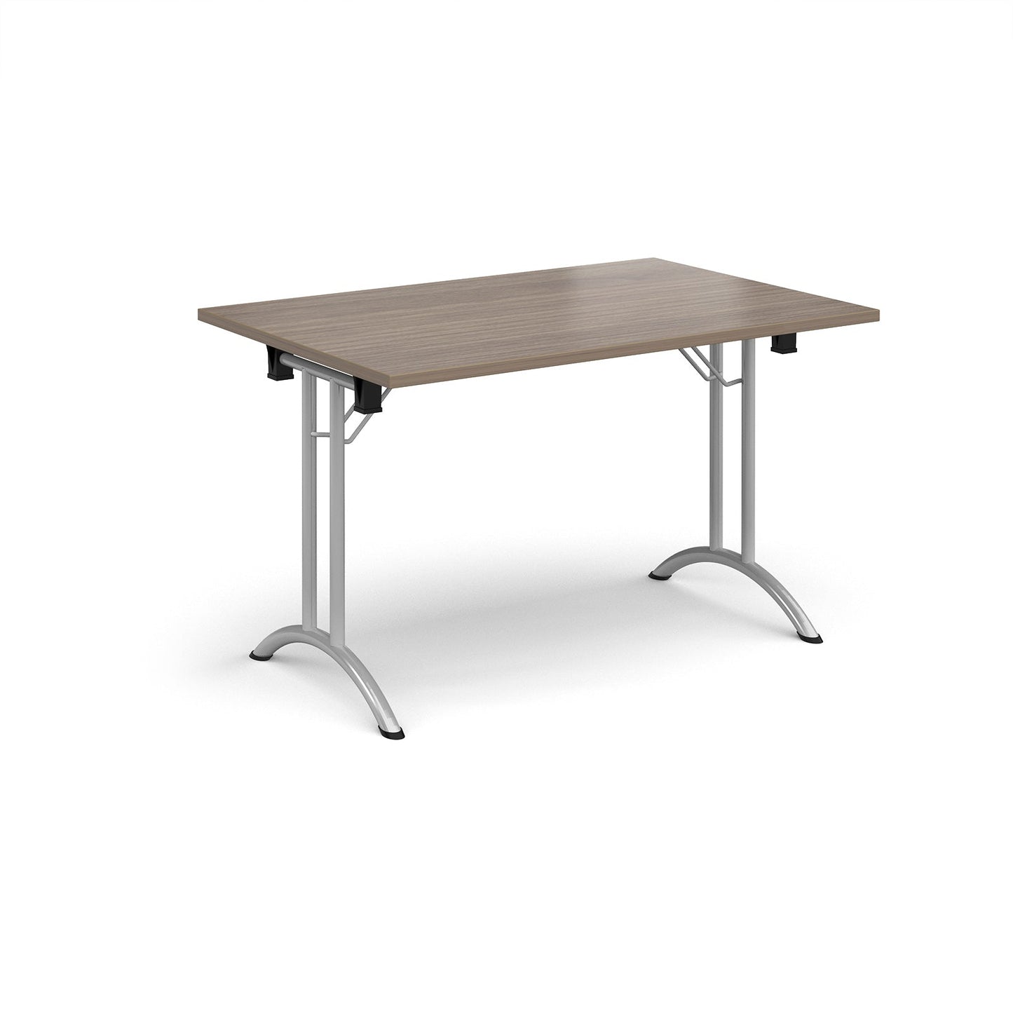 Rectangular folding leg table with curved feet