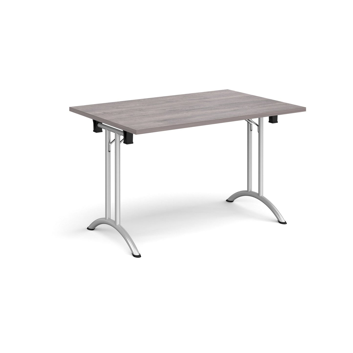 Rectangular folding leg table with curved feet