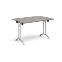 Rectangular folding leg table with curved feet