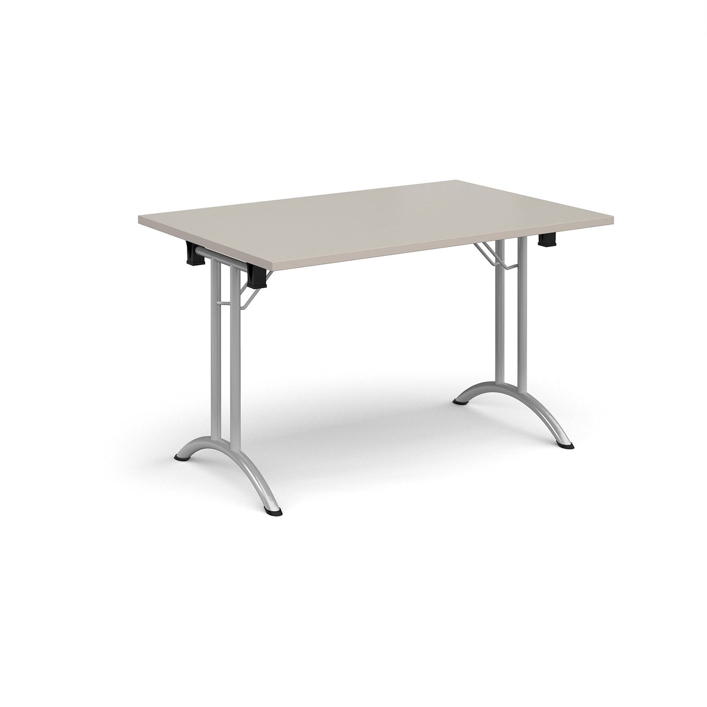 Rectangular folding leg table with curved feet