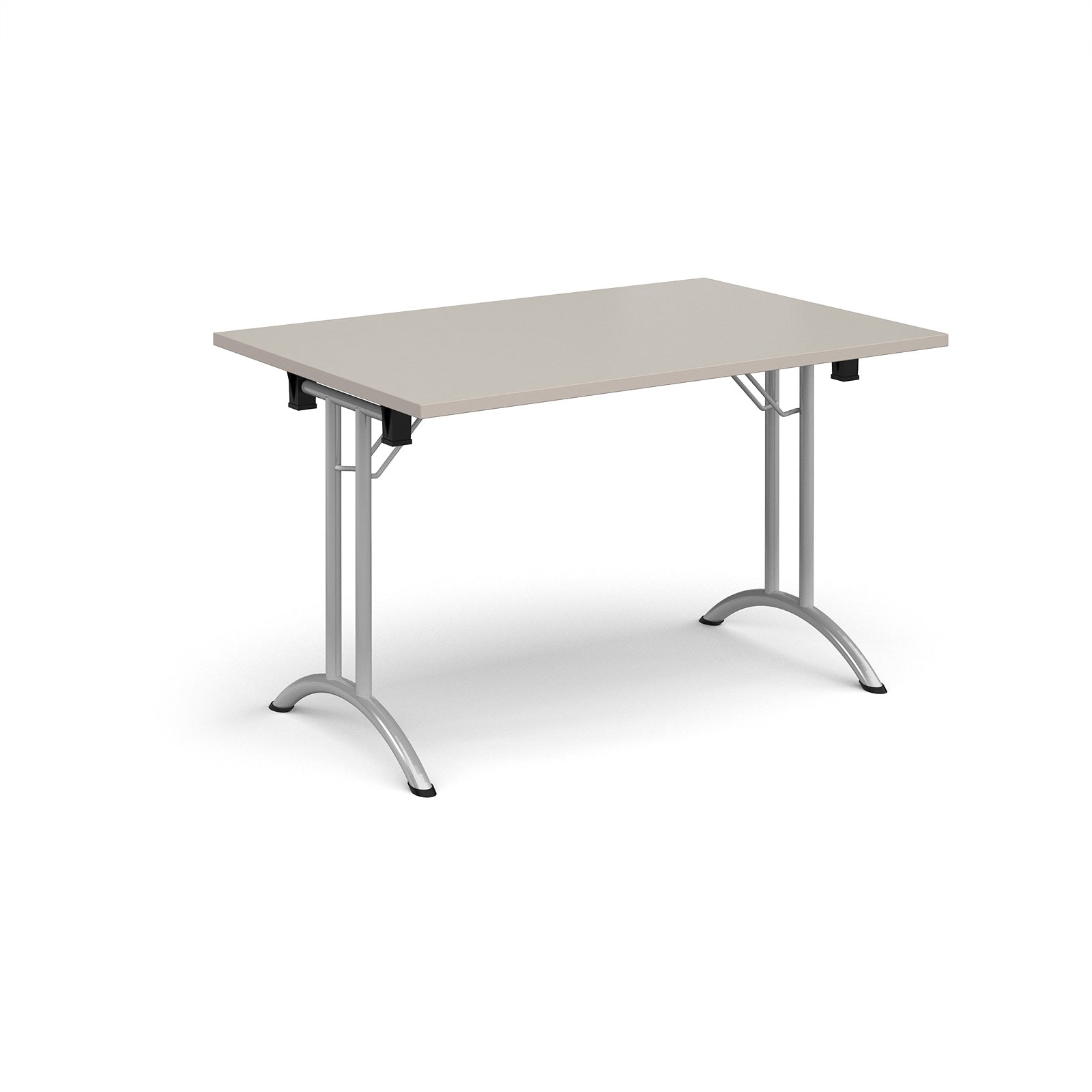 Rectangular folding leg table with curved feet