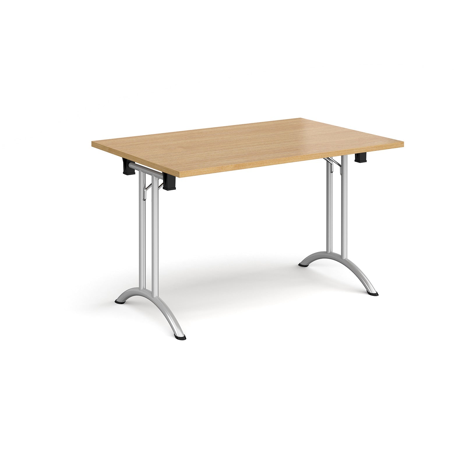 Rectangular folding leg table with curved feet