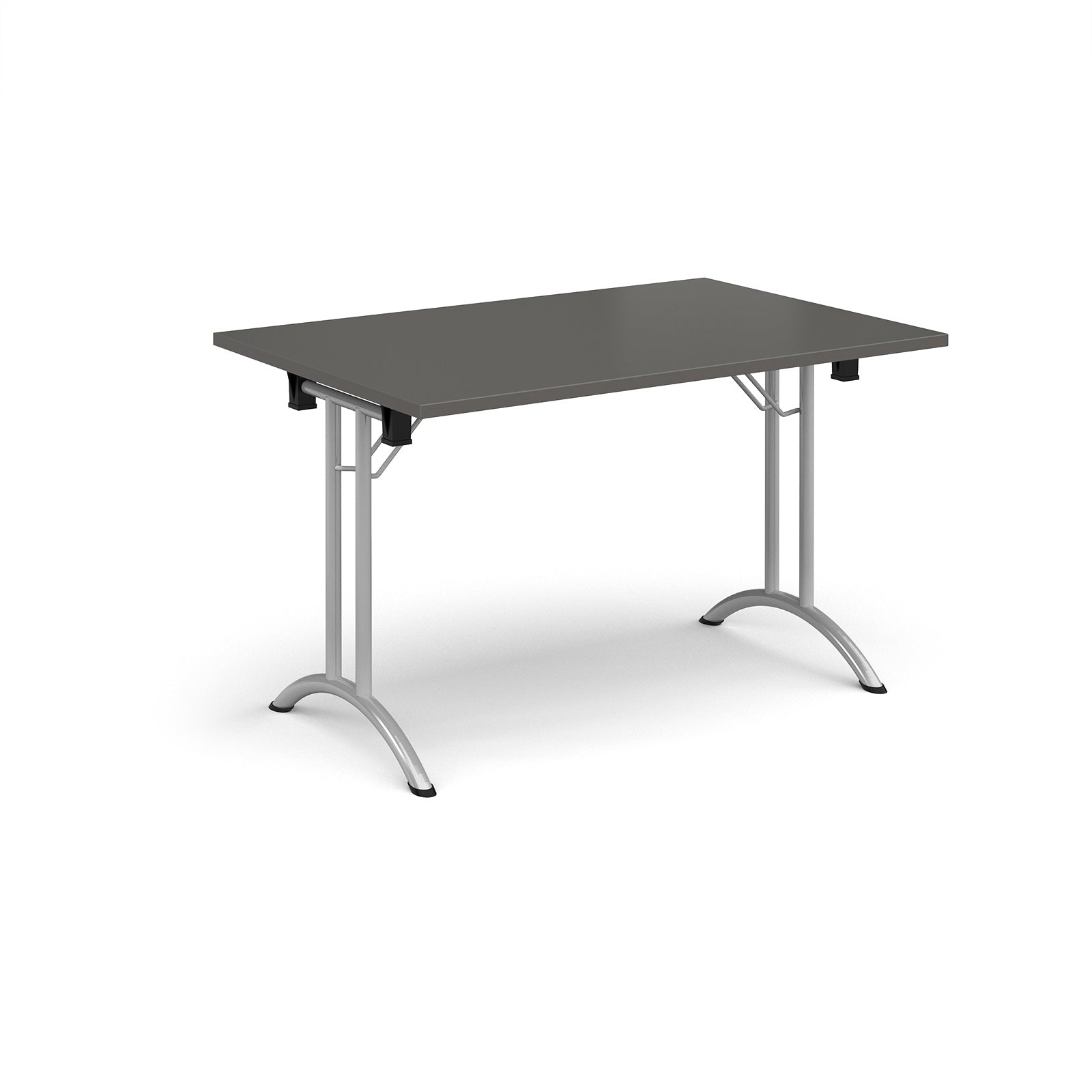 Rectangular folding leg table with curved feet