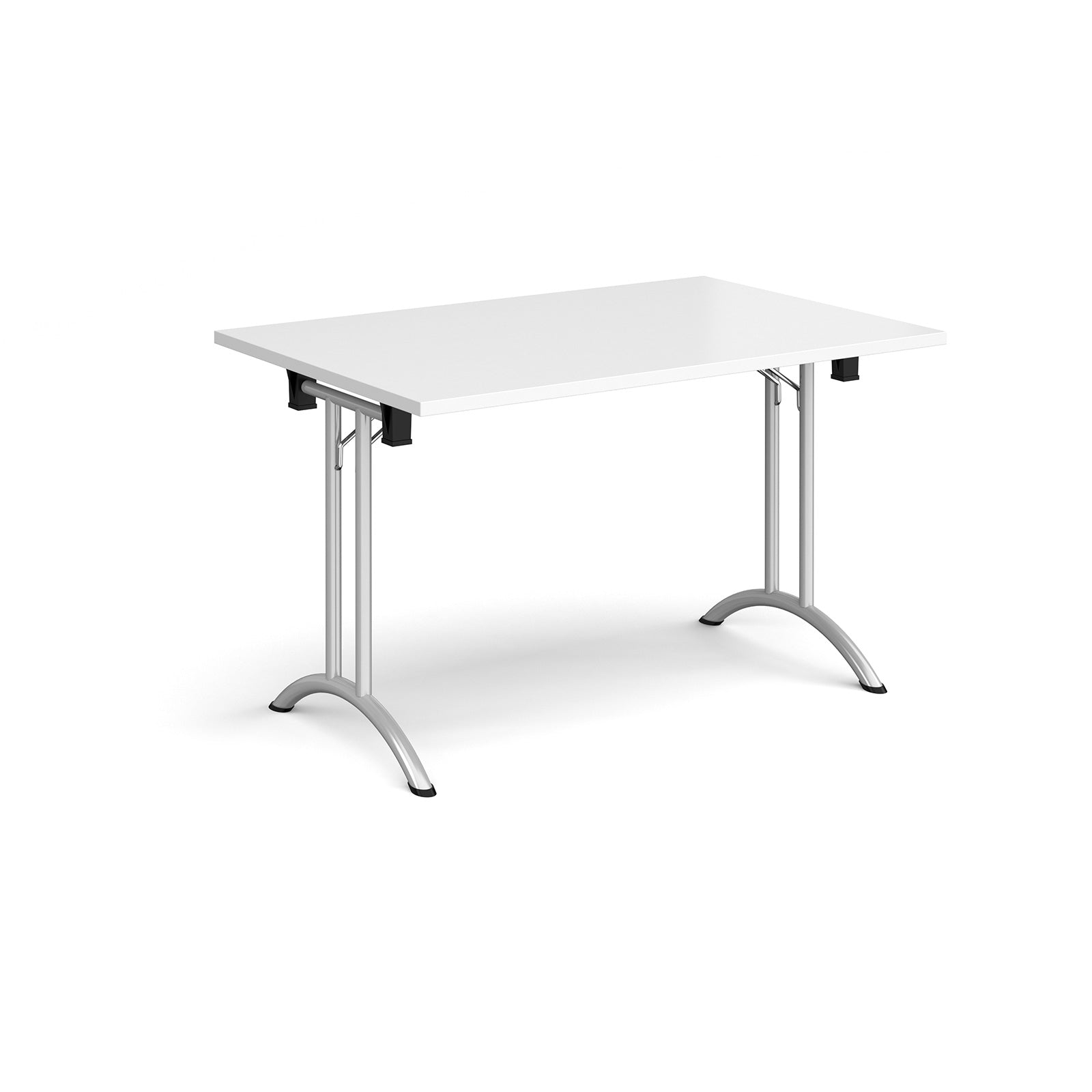Rectangular folding leg table with curved feet