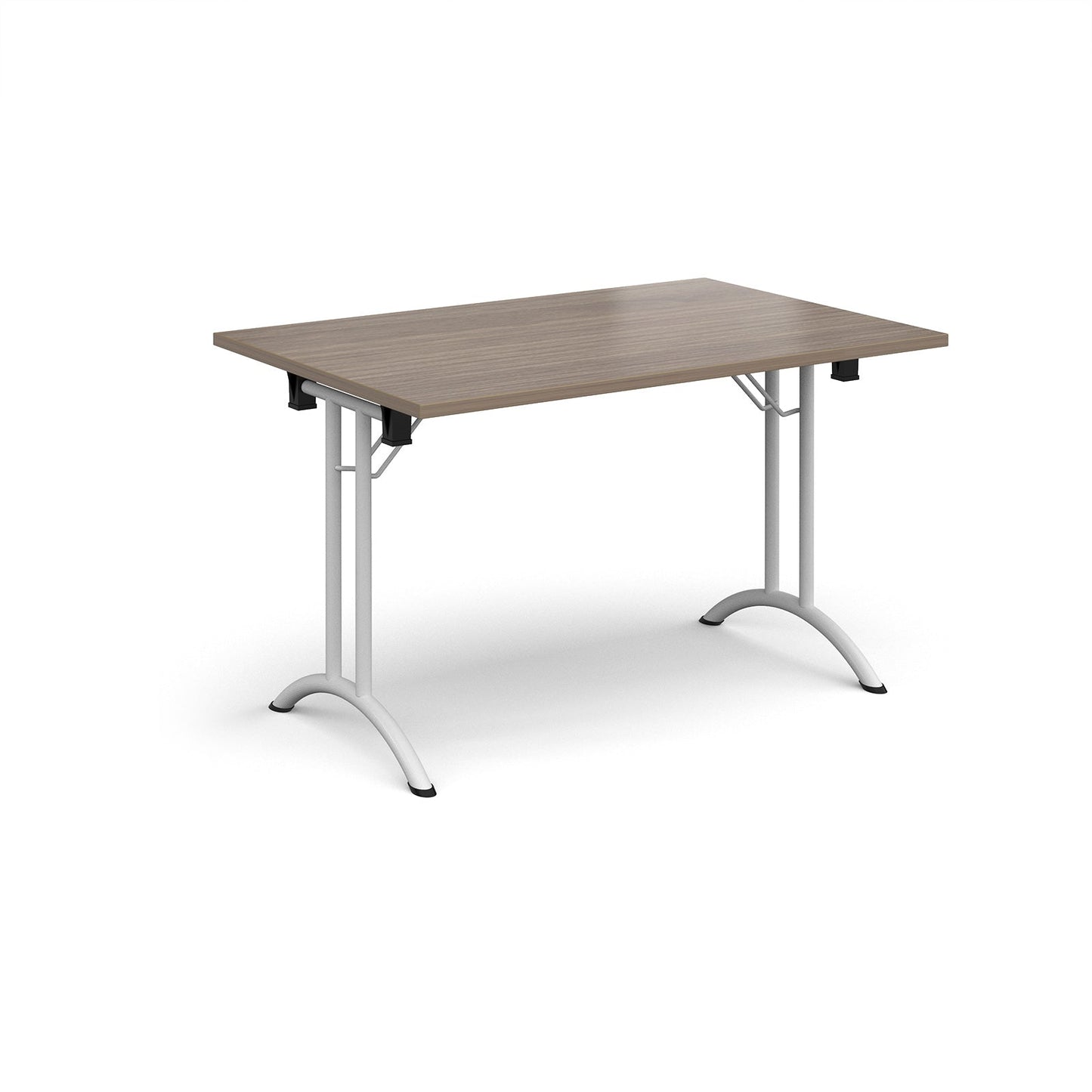 Rectangular folding leg table with curved feet