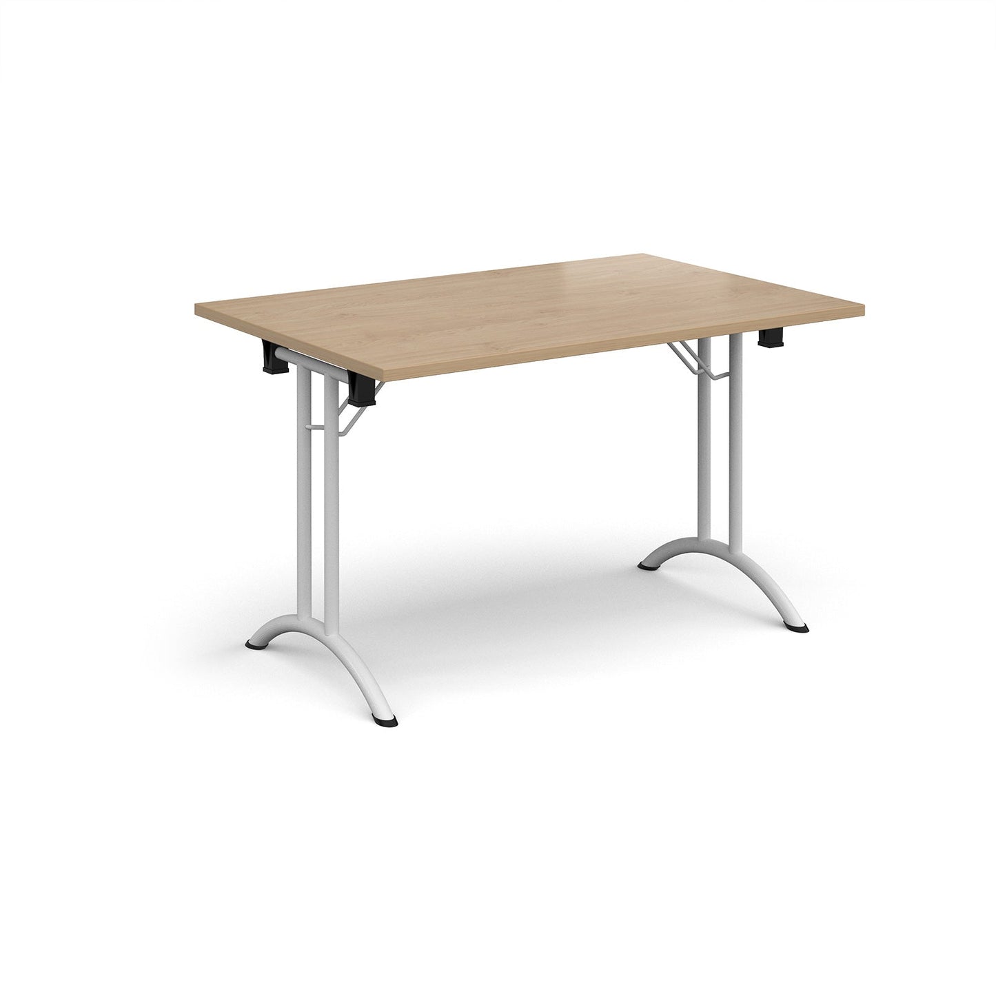 Rectangular folding leg table with curved feet