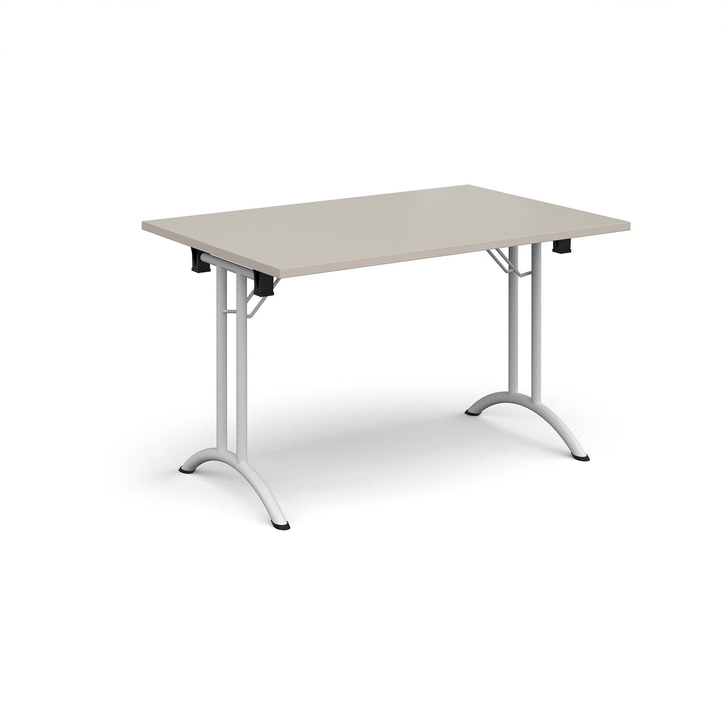 Rectangular folding leg table with curved feet